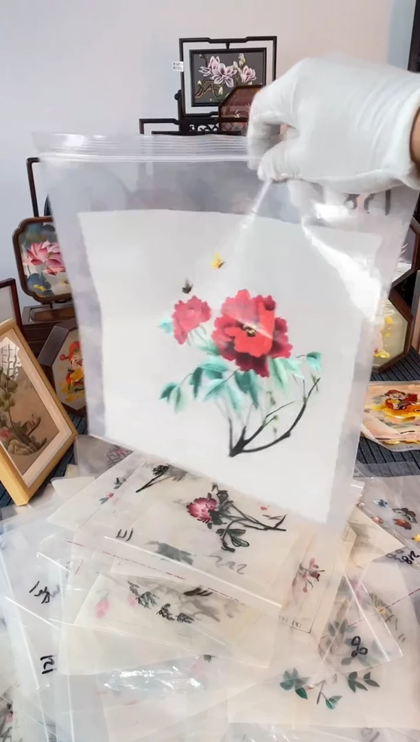 织绣纯手工苏绣双面绣绣布138