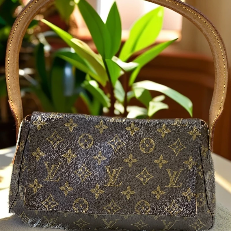 95新 LouisVuitton/路易威登 老花looping 小号 006345