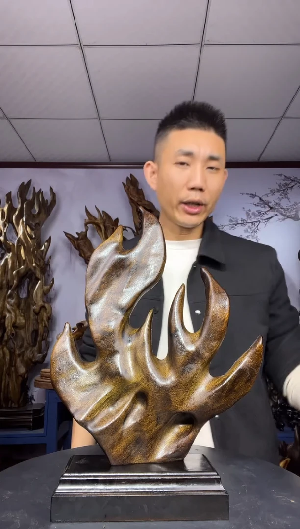 金丝楠木雕款八**金金丝楠木工艺品摆件