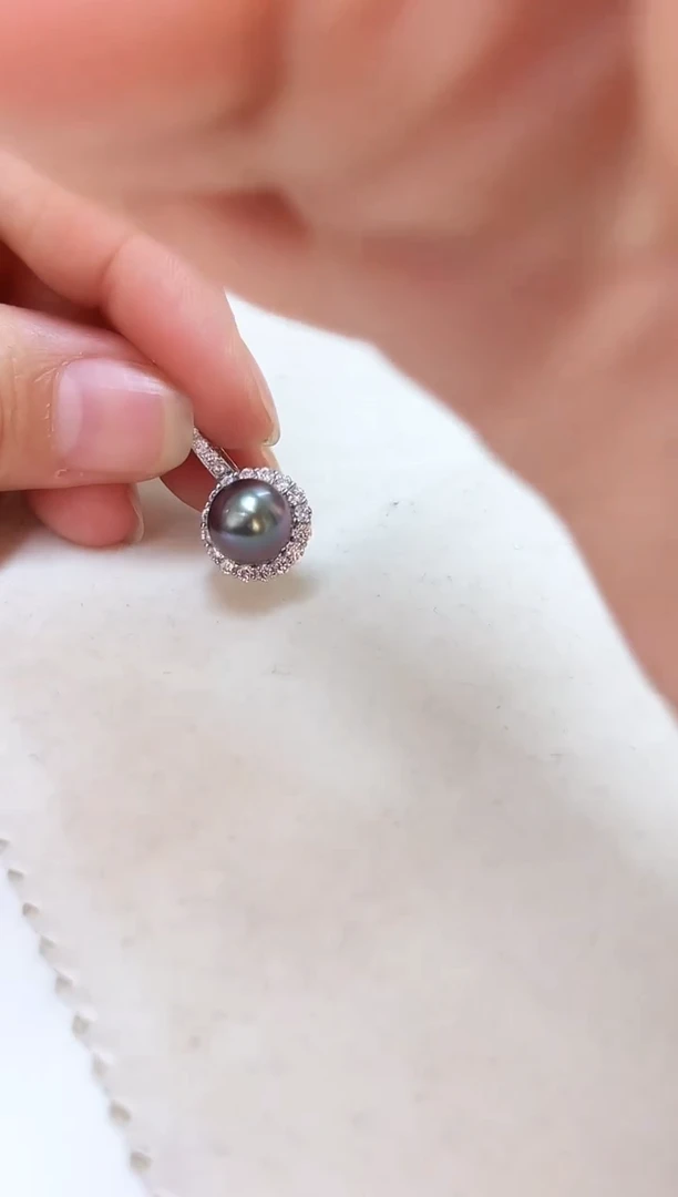 银S925镶嵌颈饰海水珍珠10mm