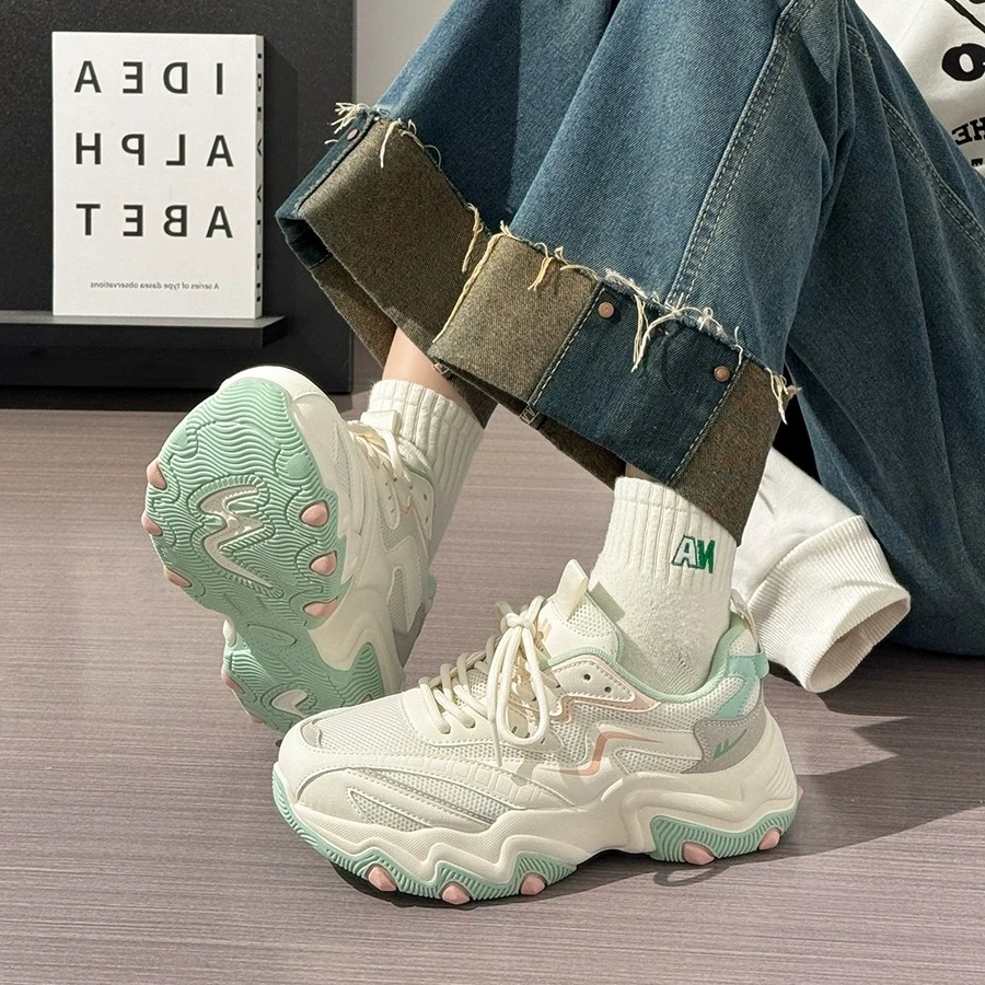 回力老爹鞋女2025夏季网面轻便运动休闲鞋子女多巴胺增高爆款女鞋