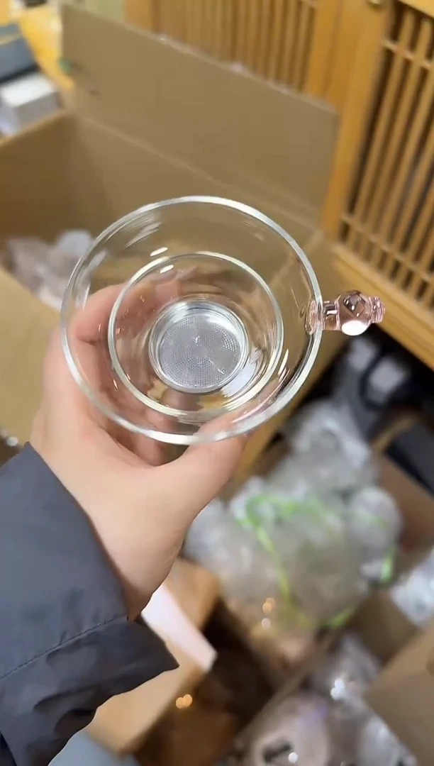 粉色不锈钢茶漏