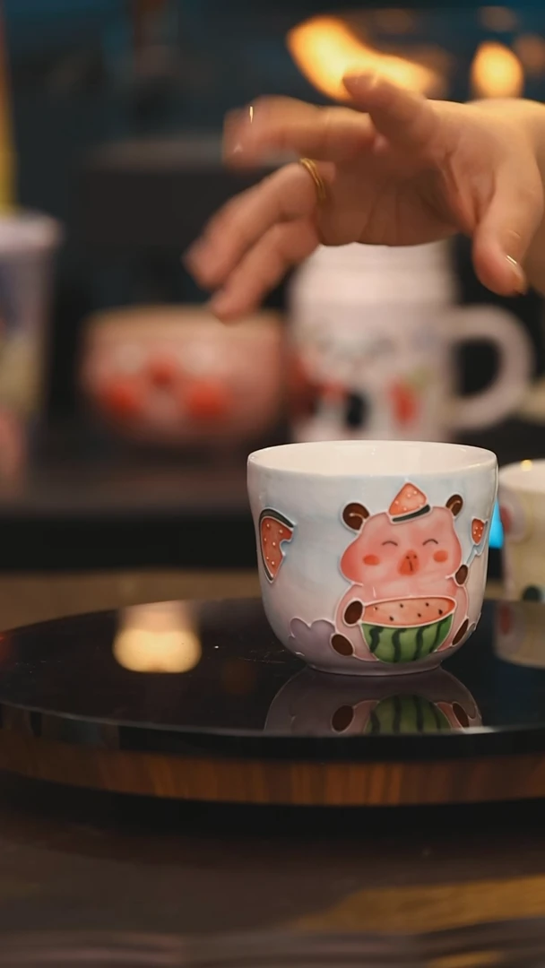 【闪购商品】摆件景德镇设计师釉下彩绘陶瓷