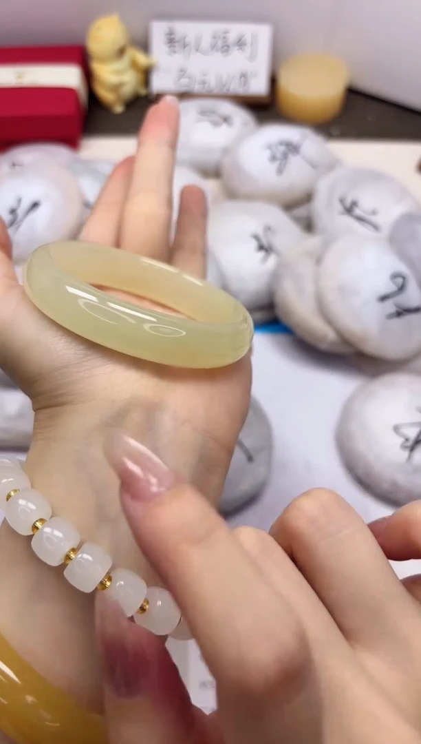 石英质玉手镯未镶嵌161-晴水-圈口54