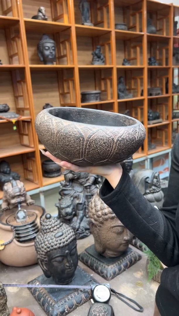 陶土【火山泥】莲花钵