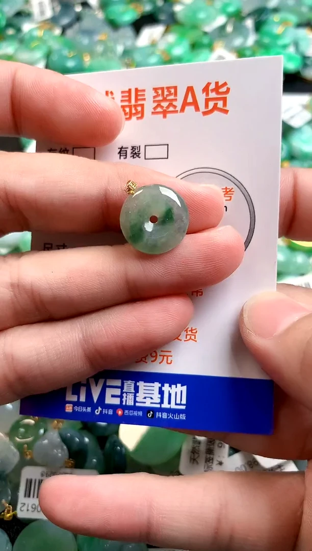 颈饰18K金镶嵌翡翠14006227