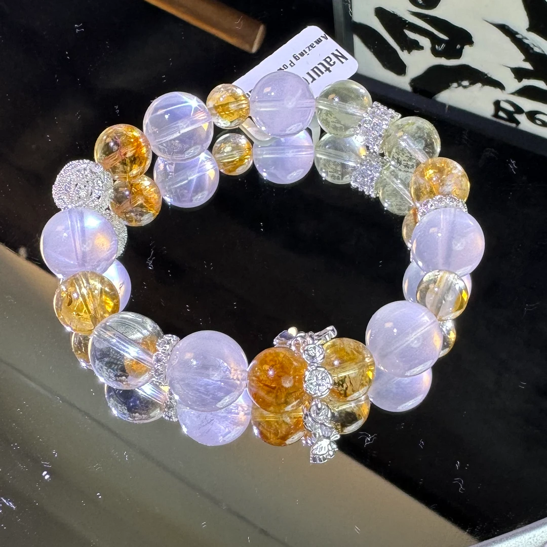 【射手座】天然原创水晶手串 天然水晶宝石质检发货