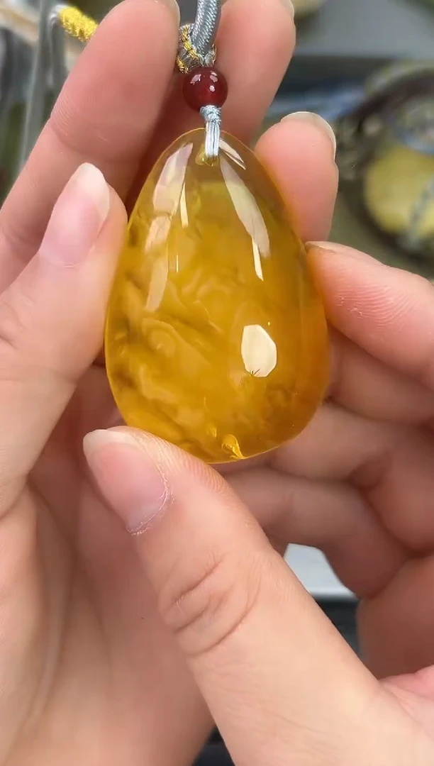 裸石琥珀未镶嵌琥珀蜜蜡吊坠