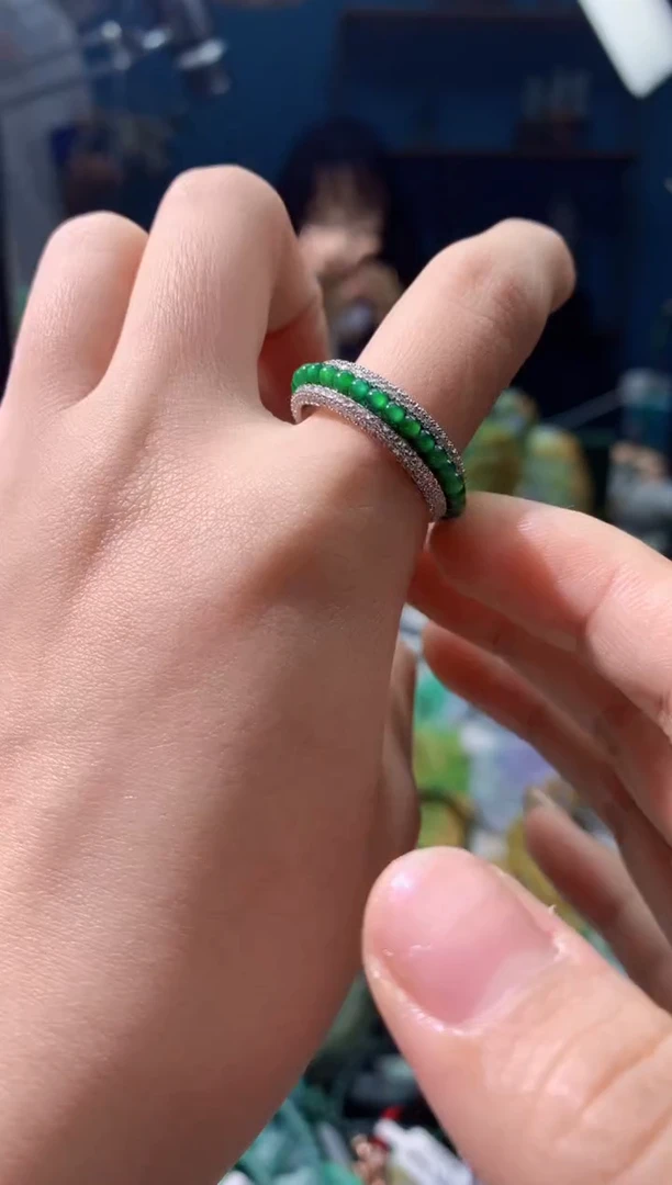 颈饰银S925镶嵌翡翠翡翠天然缅甸a货翡翠