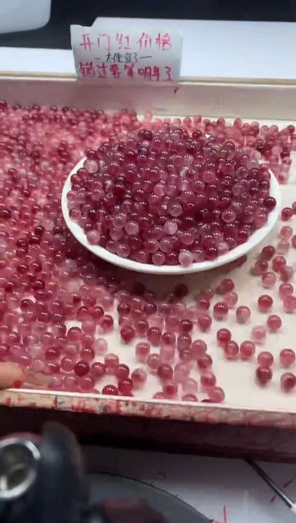 【闪购商品】玛瑙/玉髓颈饰未镶嵌w490桃花玉6mm*60颗