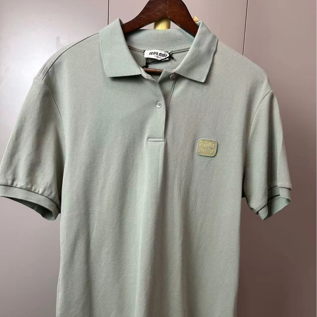 99新 MIU MIU/缪缪 针织常规短袖中青年男商务Polo衫