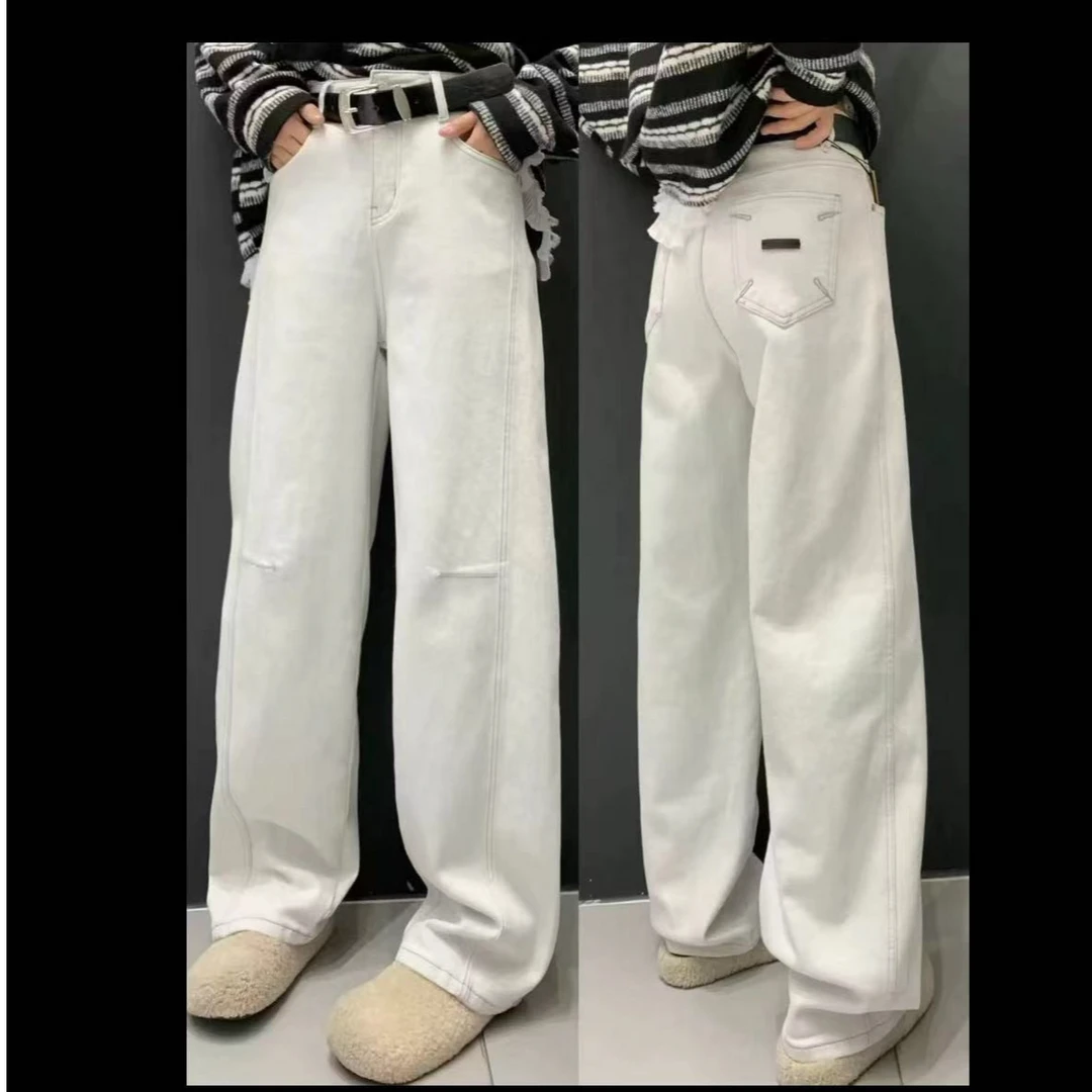 19003设计款牛仔阔腿裤