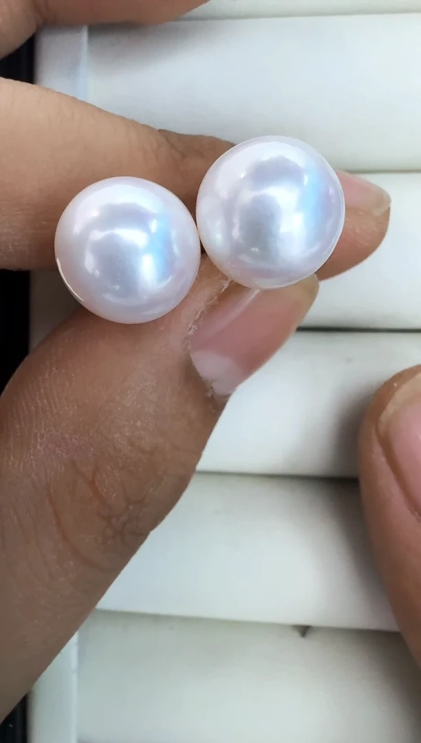 【闪购商品】淡水珍珠耳饰银S925镶嵌耳钉