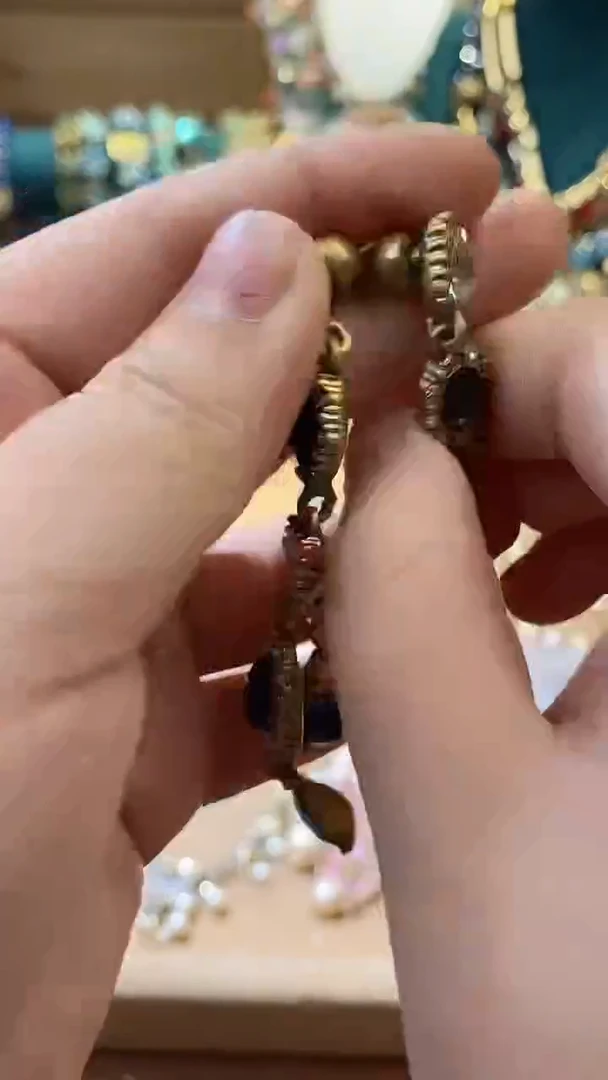 纯铜合金合成碳硅石中古经典手饰饰品