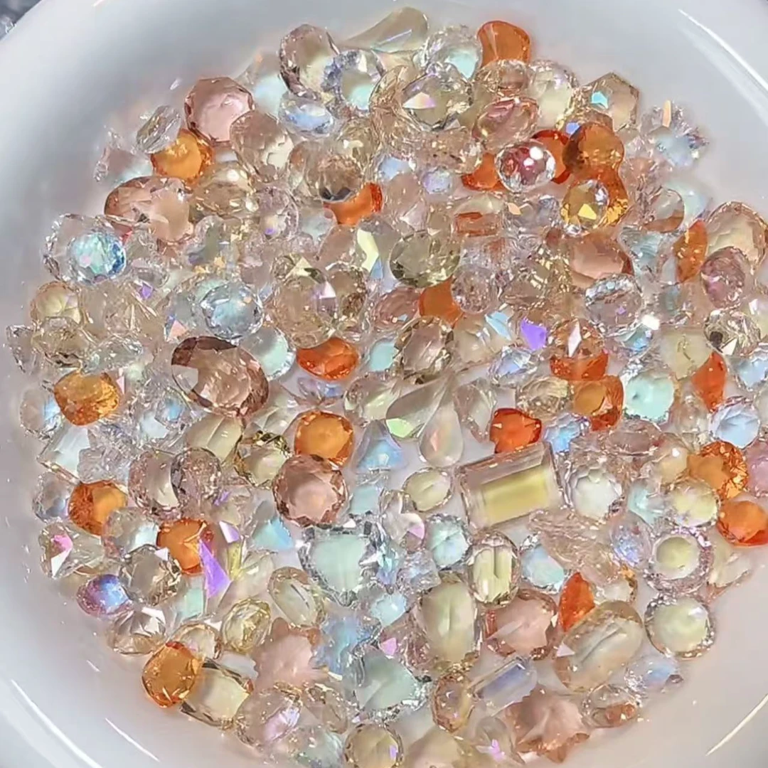 【41--60】高精透梧州K9水晶冰花美甲冰糖钻爆闪可爱饰品