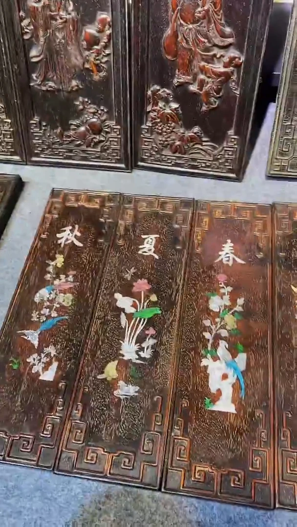 木紫檀雕刻板一物一拍