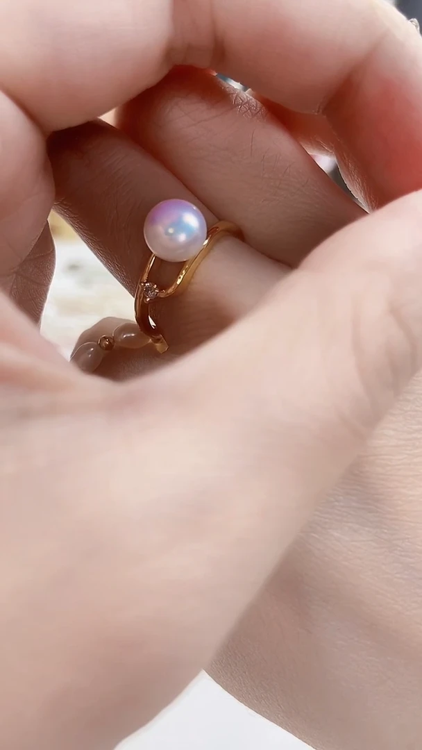 未镶嵌淡水珍珠戒指戒指