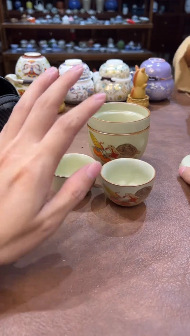 真的很便宜超好看会开片的旅行茶具