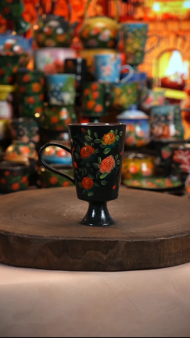 油画  釉下彩   杯子