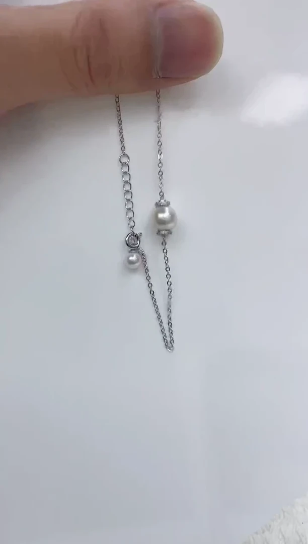 【闪购商品】海水珍珠手链银S925镶嵌海水珍珠手链