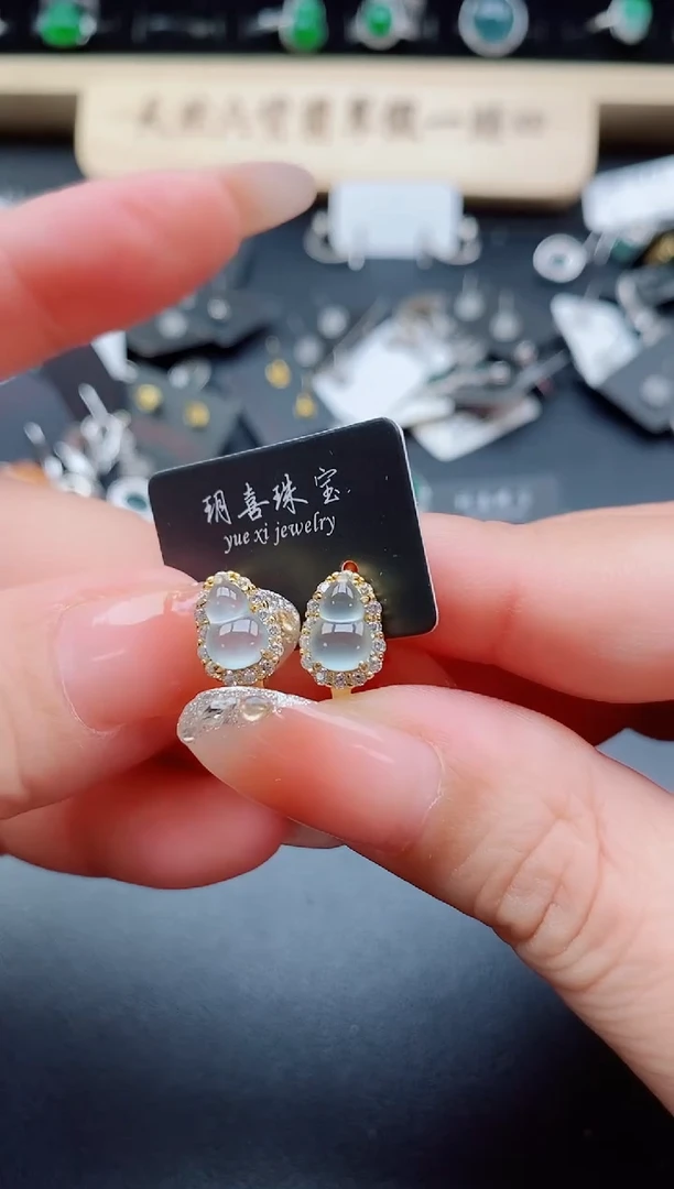 银S925镶嵌戒指翡翠1