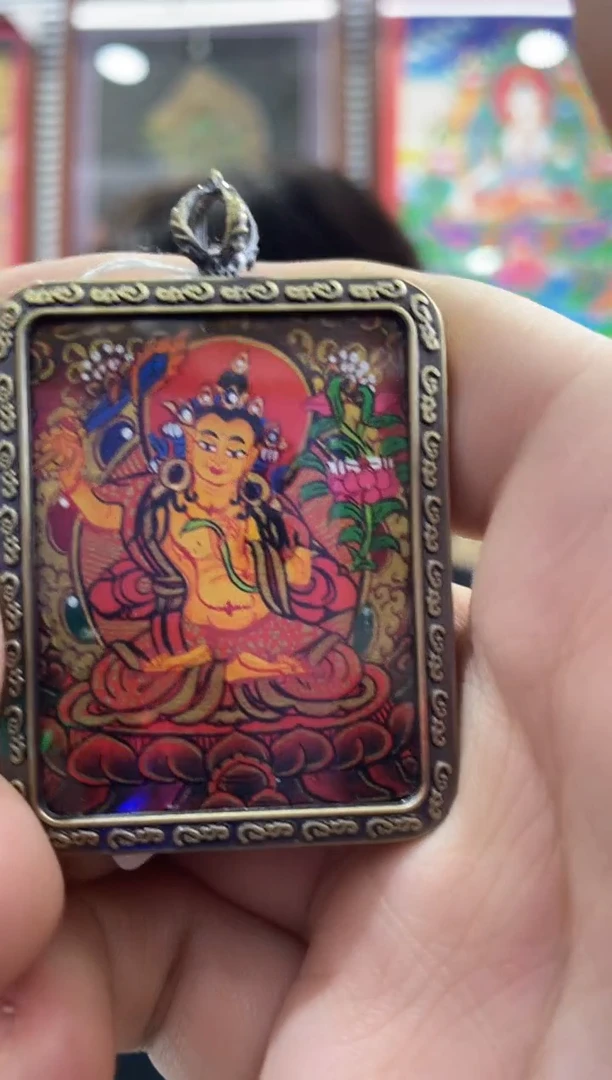 吊坠纯手绘唐卡（非质量问题不退不换）文殊
