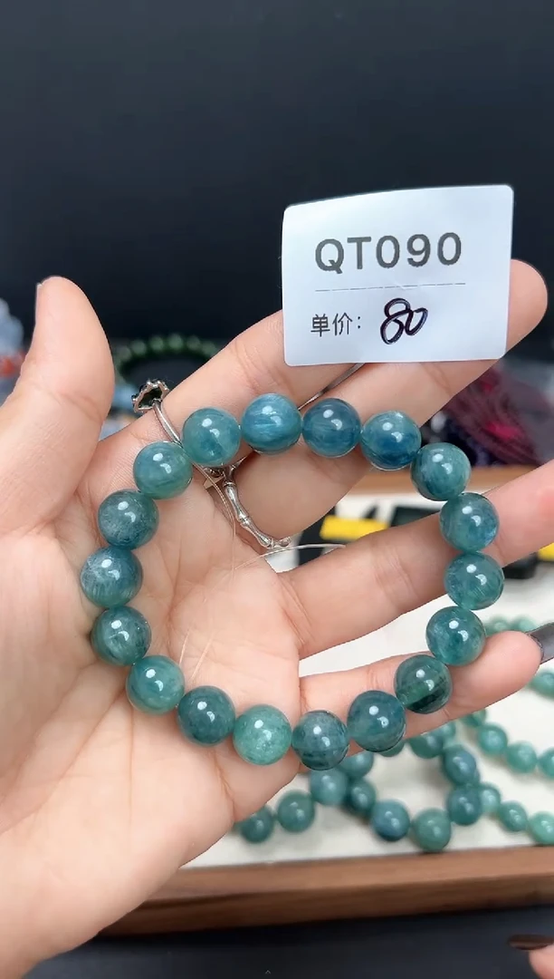 【闪购商品】水晶珠宝半成品未镶嵌蓝绿晶手串QT090