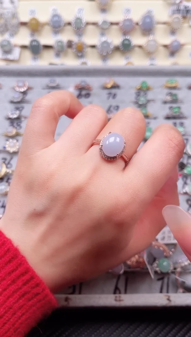 【闪购商品】翡翠戒指银S925镶嵌戒指