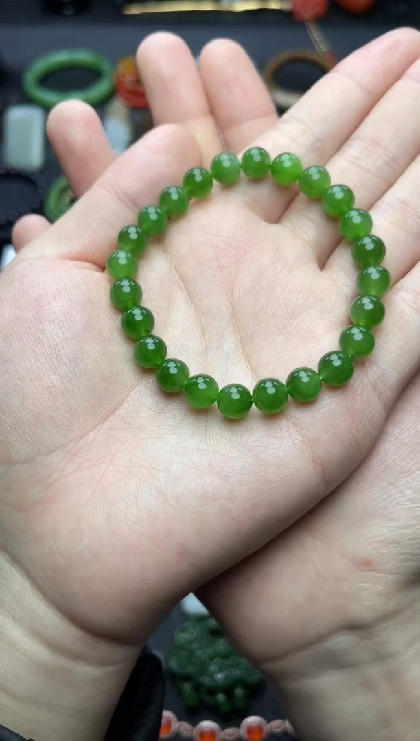 未镶嵌手串和田玉碧玉手串06