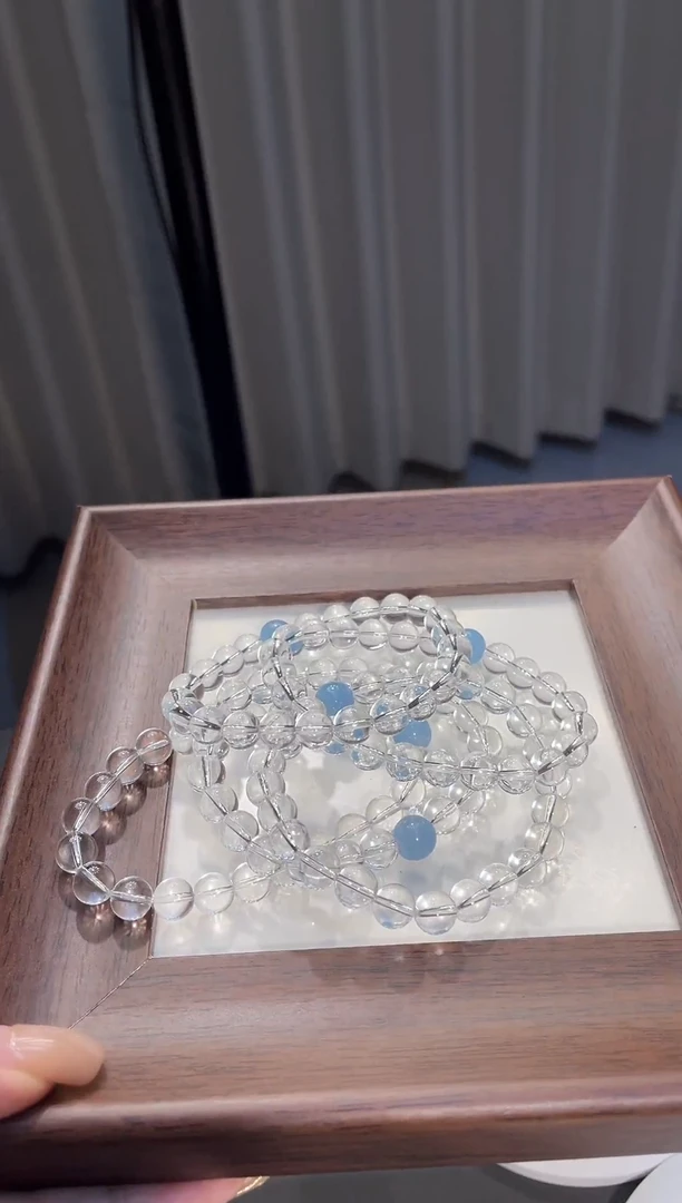 非金属仿水晶海蓝宝白水