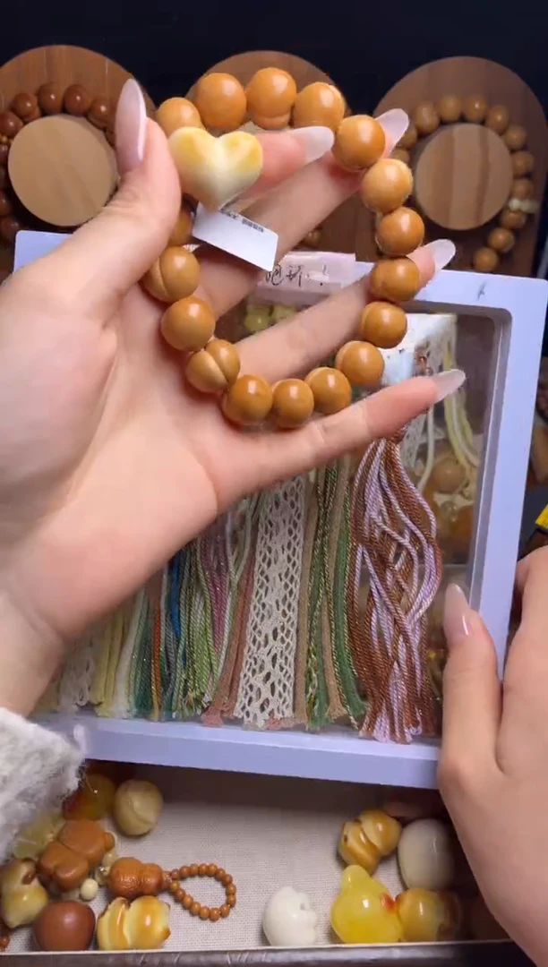 手串猴头核桃漫*全品纯手工聚宝盆爱心复古流苏蜜隔片手持