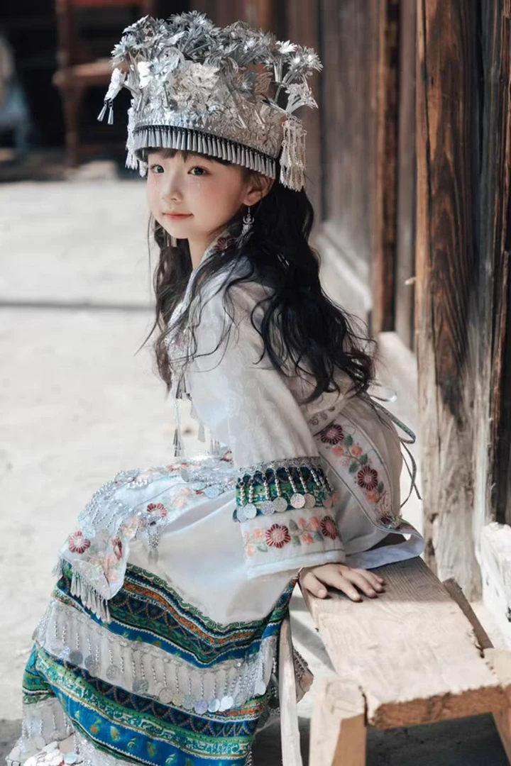 演出服民族民族服传统汉服苗族侗族彝族女民族风女童儿童
