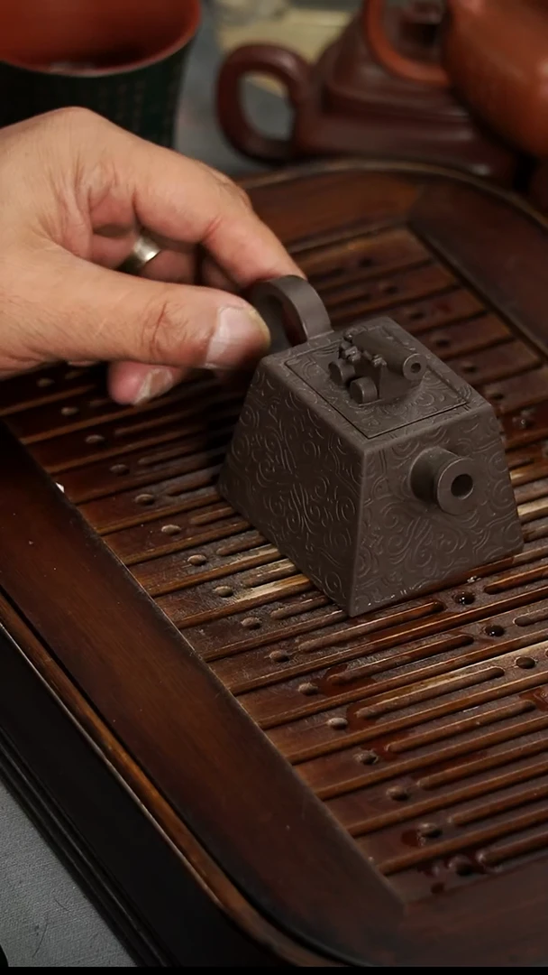 茶壶紫砂宜兴紫砂青灰段金门大炮100毫升