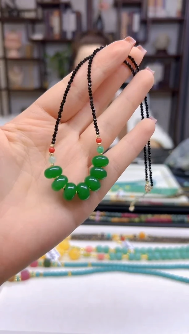 【闪购商品】翡翠颈饰未镶嵌DIY款X365