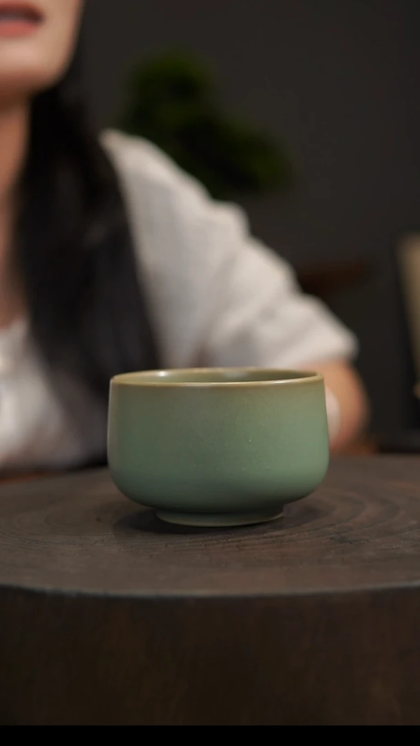 杯子高足禅定杯 汝州原产地  原矿老釉