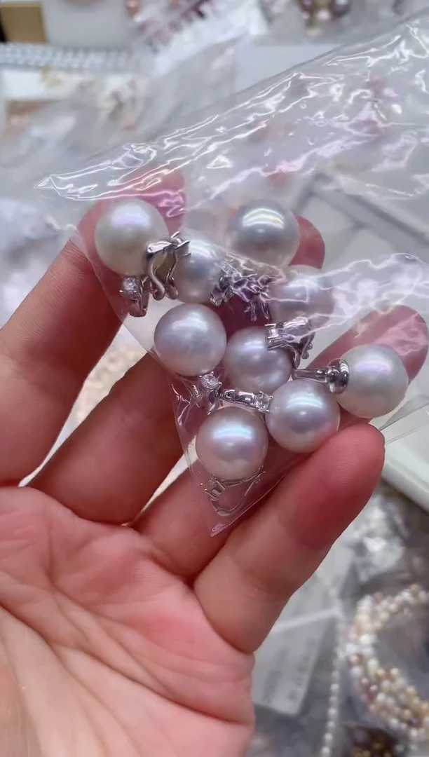 淡水珍珠银S925镶嵌吊坠(不含链)多样性发其一，非无暇