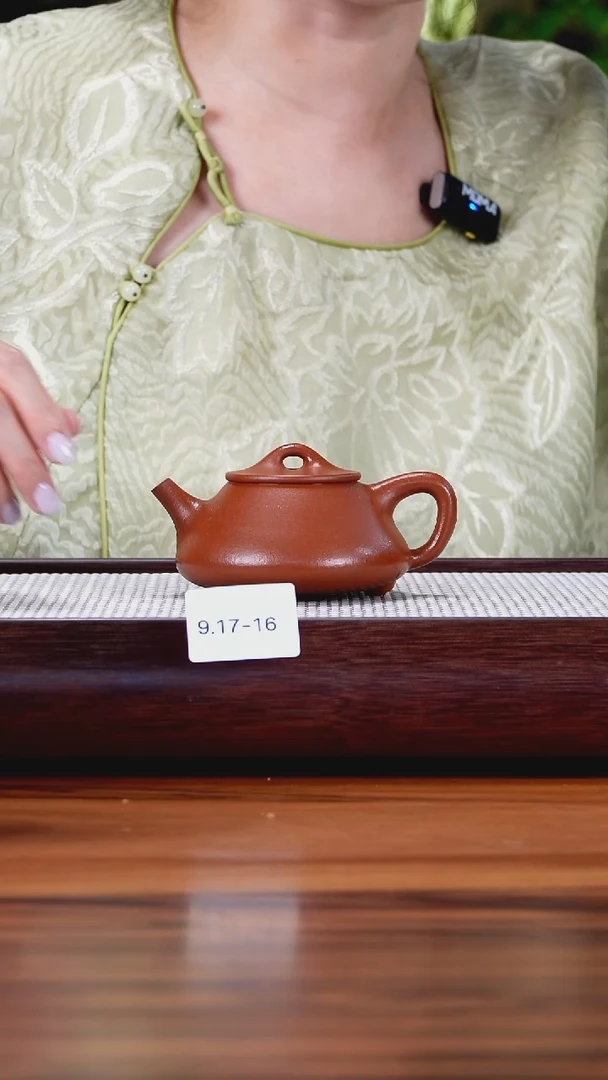 茶壶紫砂9.17-16 95全 朱泥 平盖石瓢160