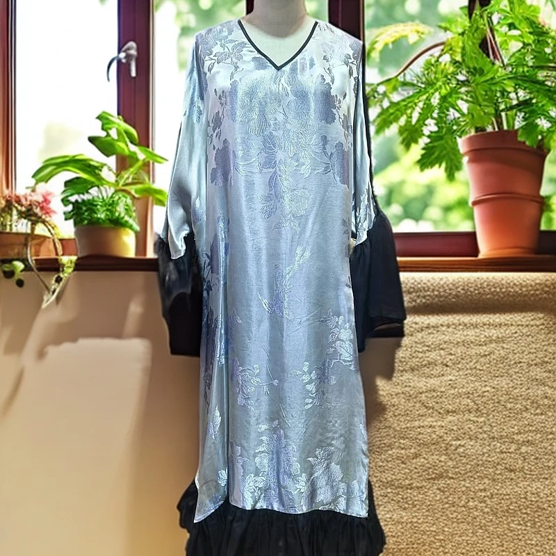 赵掌柜—老软缎长裙Y-9445