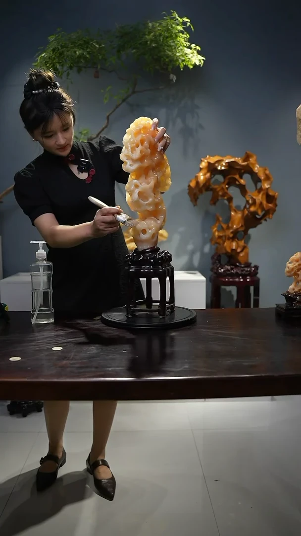 天*扬书桌茶几摆件太湖石水石