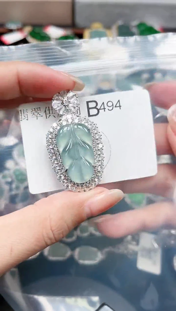 【闪购商品】翡翠颈饰未镶嵌494赠皮绳