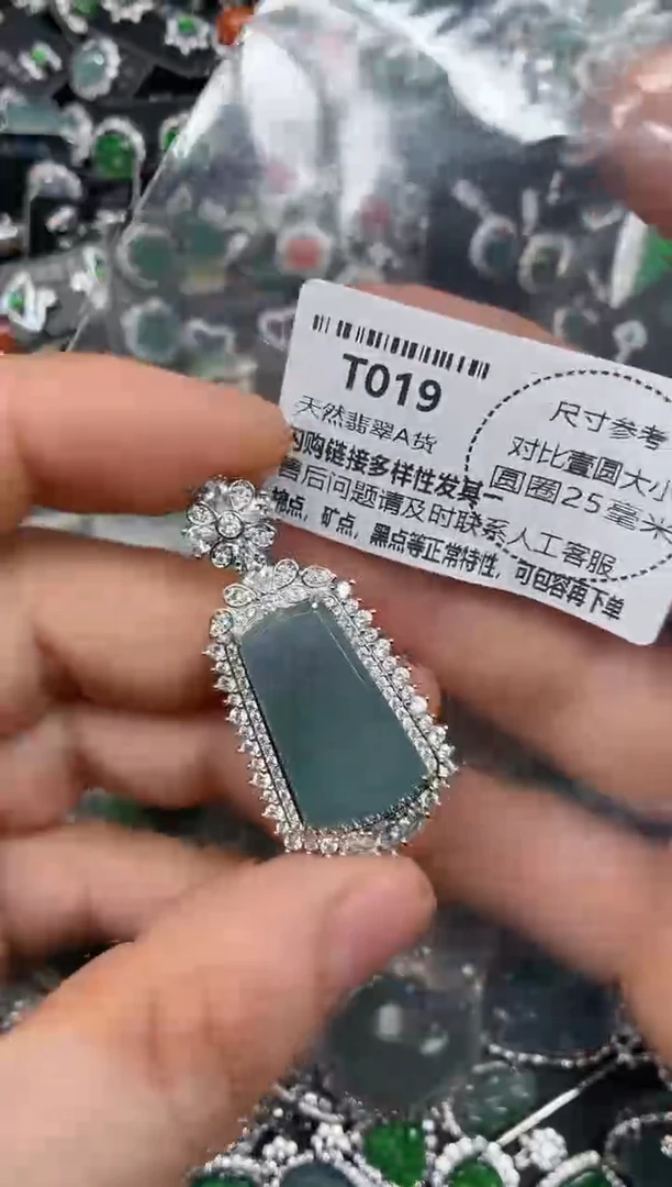 颈饰未镶嵌翡翠T019吊坠