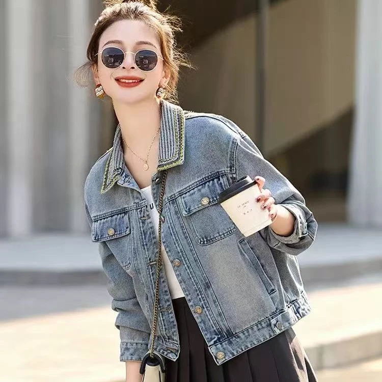 休闲牛仔外套女春秋新款2025年复古气质时尚百搭小个子早春上衣潮