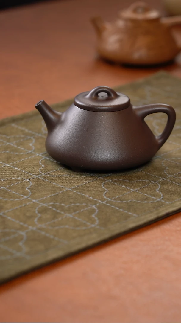 茶壶紫砂执素 致臻 子冶石瓢 老紫泥