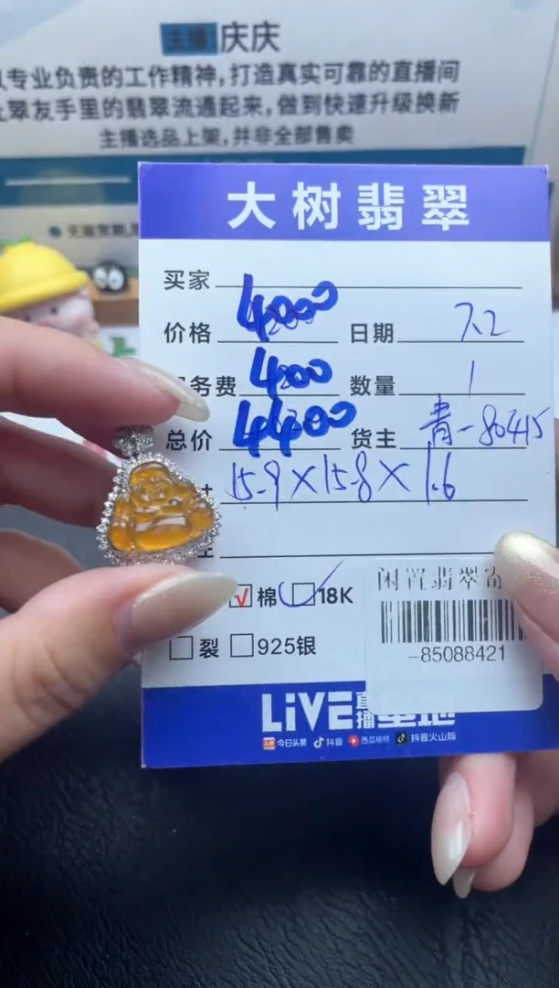 颈饰18K金镶嵌翡翠多人-85088421