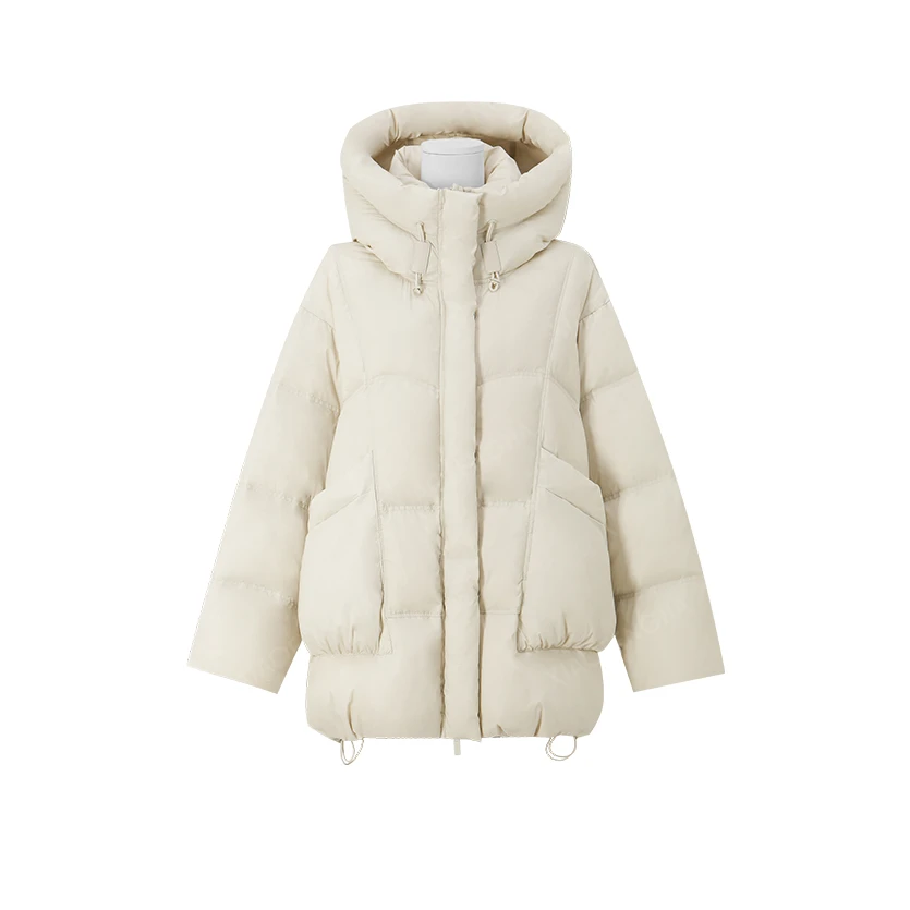 云朵泡泡超厚冬季新款连帽加厚鸭绒保暖宽松外套羽绒服