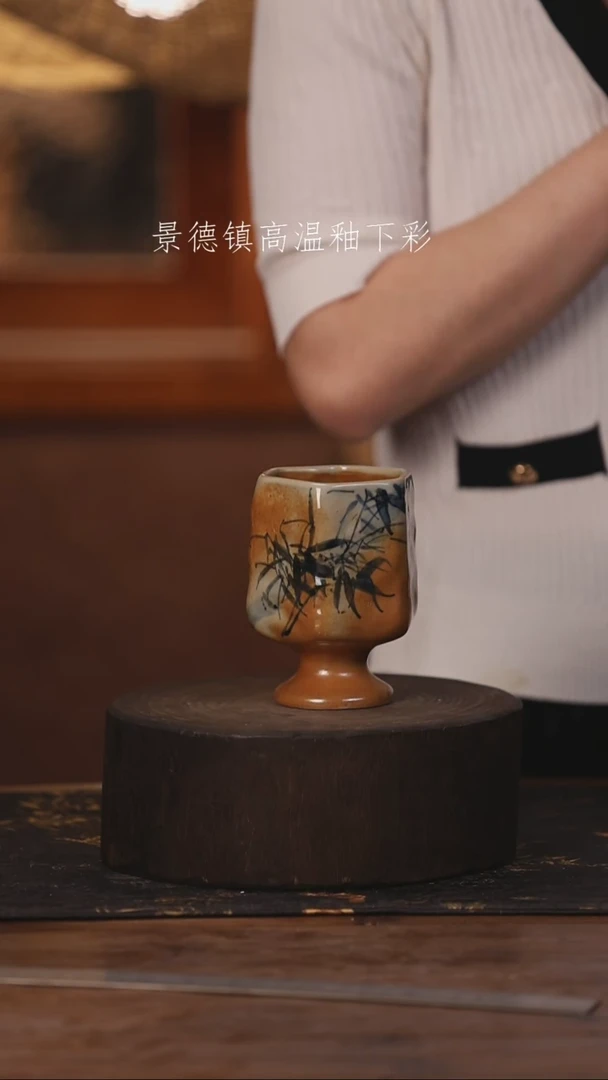 陶瓷景德镇高温釉下手绘陶瓷387