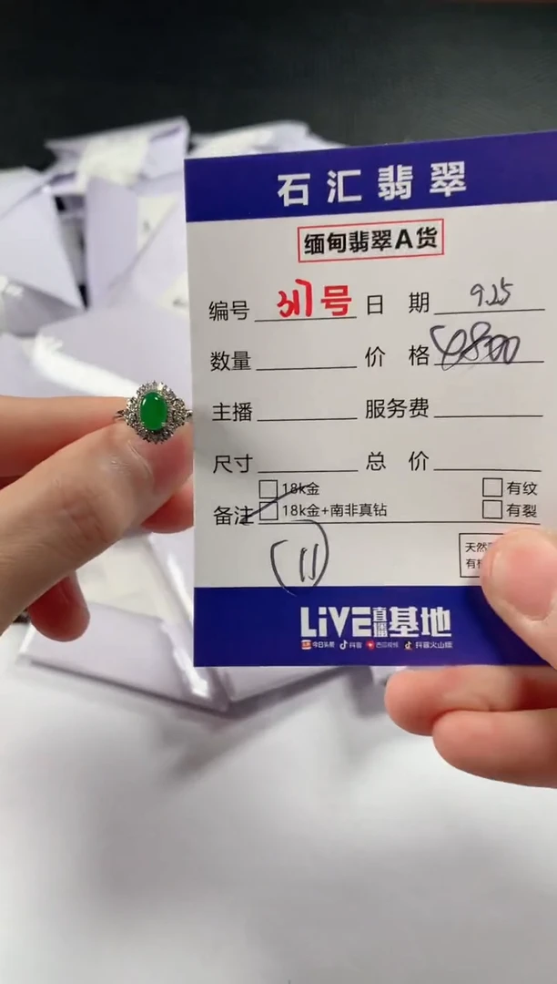 颈饰18K金镶嵌翡翠1