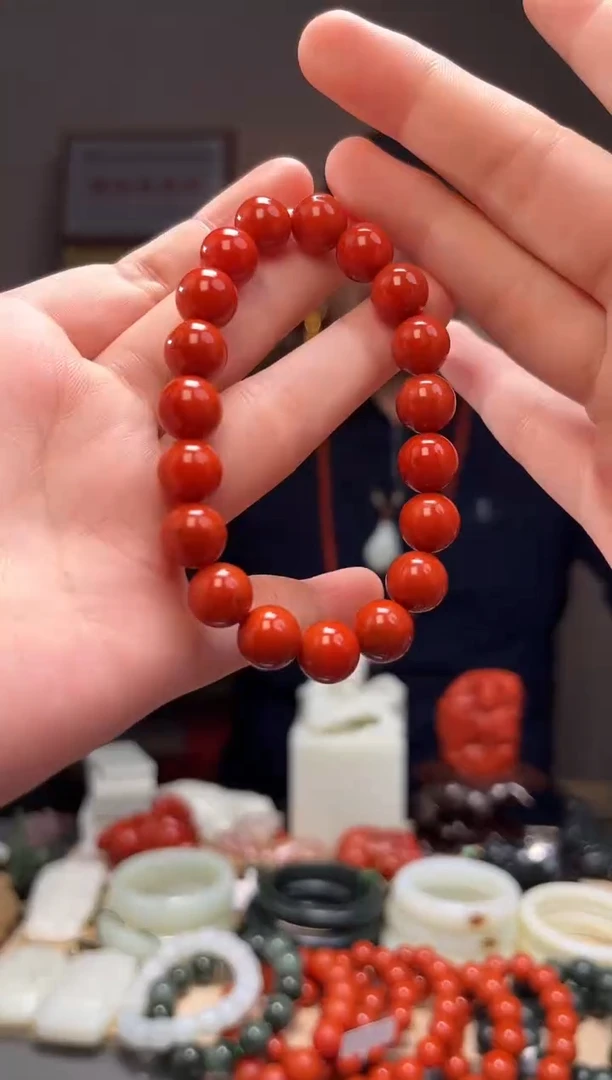 颈饰未镶嵌南红玛瑙手串9+