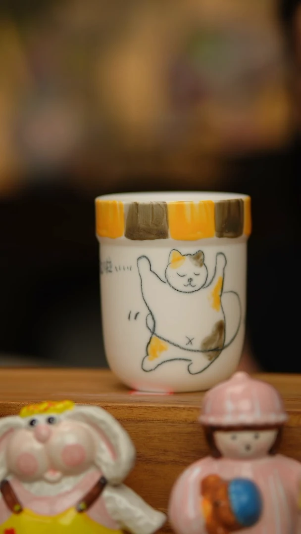 陶瓷猫猫可乐杯169