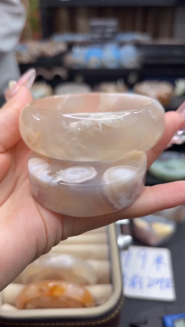 未镶嵌手镯石英质玉336(58圈赠送镯心)